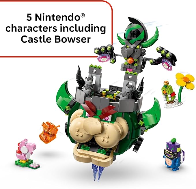 LEGO Super Mario Prince Florian &amp Castle Bowser Building Toy - Pretend Play Set for Boys &amp Girls Ages 9+ - Building Blocks for Kids W/Digital Action &amp 4 Toy Figures - Gift Idea for Birthd