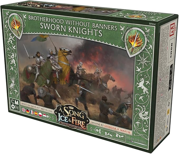 A Song of Ice and Fire Tabletop Miniatures Game Brotherhood Sworn Knights Starter Set - Strategy Game for Adults Ages 14+ 2+ Players 45-60 Minute Playtime Made by CMON