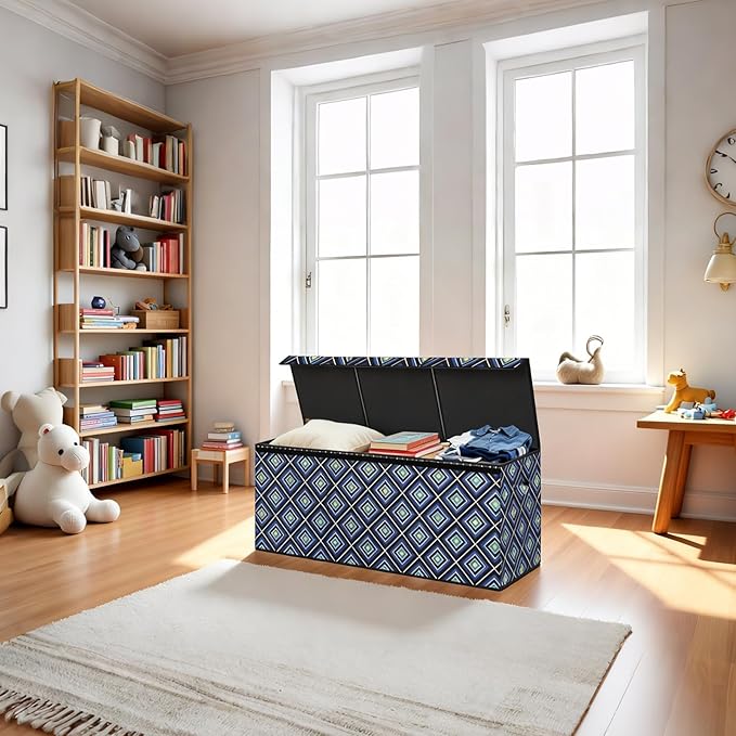 HOMEMARVEL Large Toy Chest Big Toy Box Extra Large Toy Box for Boys &amp Girls Collapsible Sturdy Chest Storage Organizer with Removable Lids for Playroom Bedroom Nursery Closet