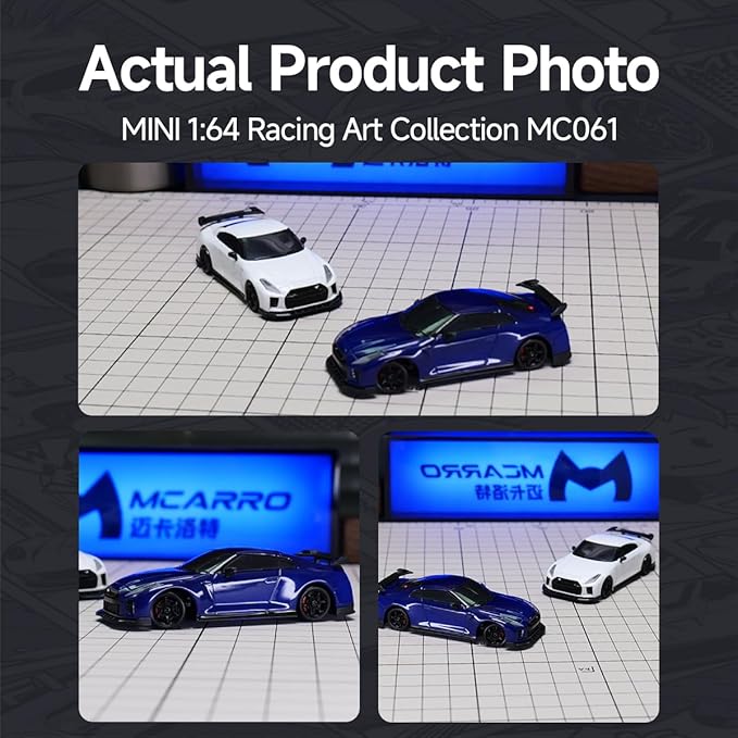 1/64 Scale Drift RC Car - 2.4GHz Half-Scale Remote Control 4WD High-Speed Mini Remote Control Car with Racing Lights (Blue)