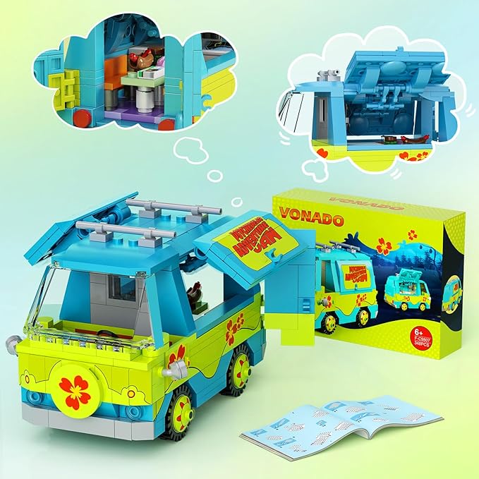 Classic Children Adventure Movie Car Building Blocks Toys Mysterious Toy Car Compatible with Lego Toy Set for Movie Fans Ideal Gift for Kids Boys and Girls 6 Years and Up