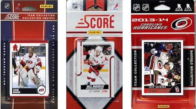 C&ampI Collectables NHL Carolina Hurricanes 3 Different Licensed Trading Card Team Sets