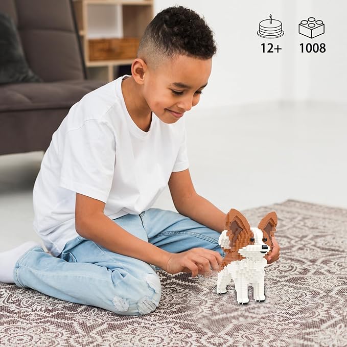 Larcele Micro Building Blocks Set DIY Mini Building Toy Bricks for Age Over 12 Years 1008 Pieces KLJM-02 (Papillon)