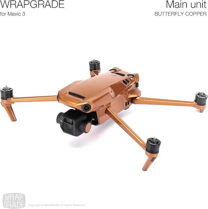 WRAPGRADE Full Skin Stickers for DJI Mavic 3 / Mavic 3 Classic (BUTTERFLY COPPER)