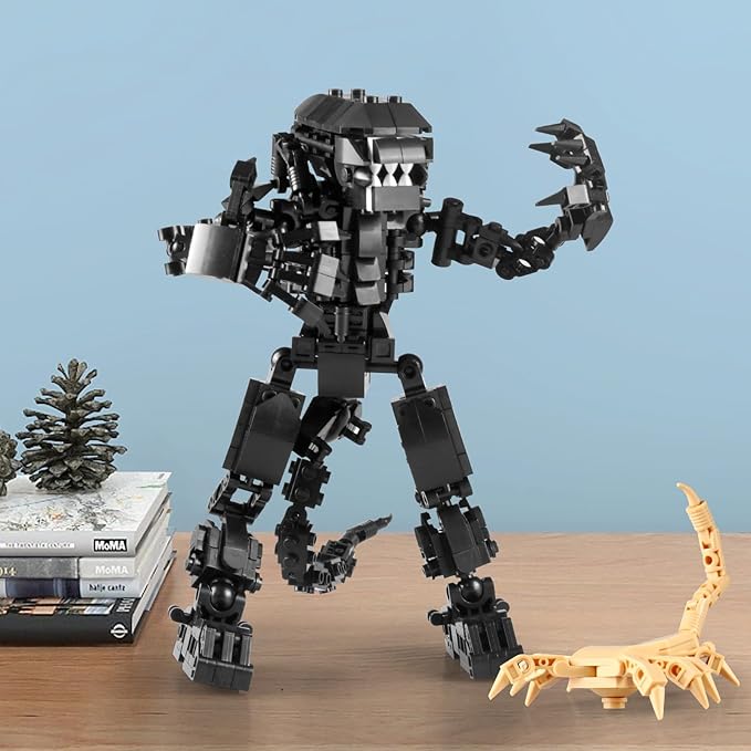 HIGH GODO Xenomorph Building Sets for Adult442 Pieces Horror Action Figure Toy with Little FacehuggerGifts for Teens Aged 14+ Perfect for Birthdays Christmases Halloweens