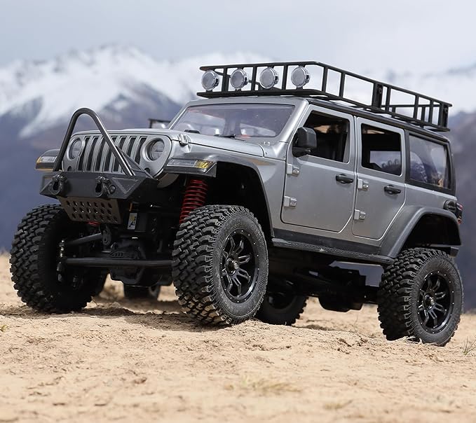 1/12 RC Crawler RTR MN-128 Off-Road Truck 4x4 RC Rock Crawler with 2.4G Remote Control RC Jeep Car Model for Adults Hobby Gifts (Gray)