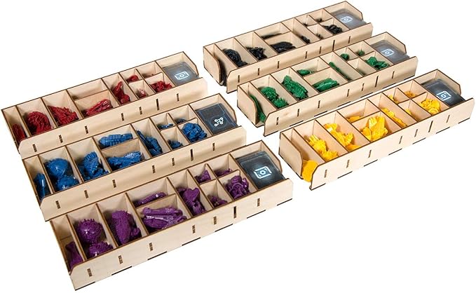 The Broken Token Imperious Twilight Box Game Organizer Compatible with Twilight Imperium - Wooden Game Organizing Box with Multiple Trays