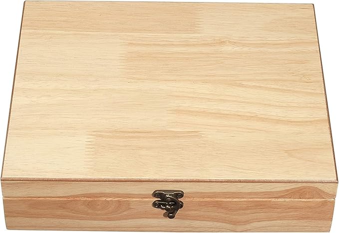 WE Games 12 Number Shut The Box Board Game- Natural Wood Box with Lid