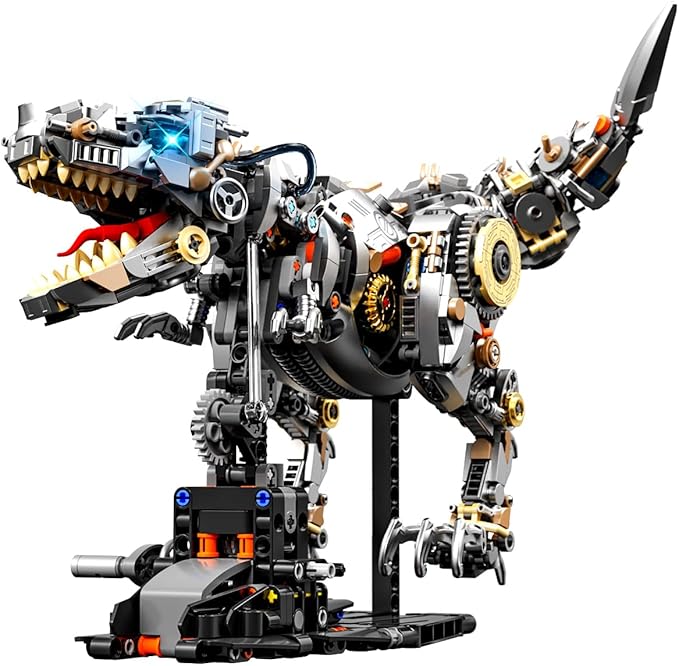 Mechanical Dinosaur T-Rex Building Set with Light- Compatible with Lego Sets Adult Birthday Gift Set for Boys Adults (1268 Pcs)