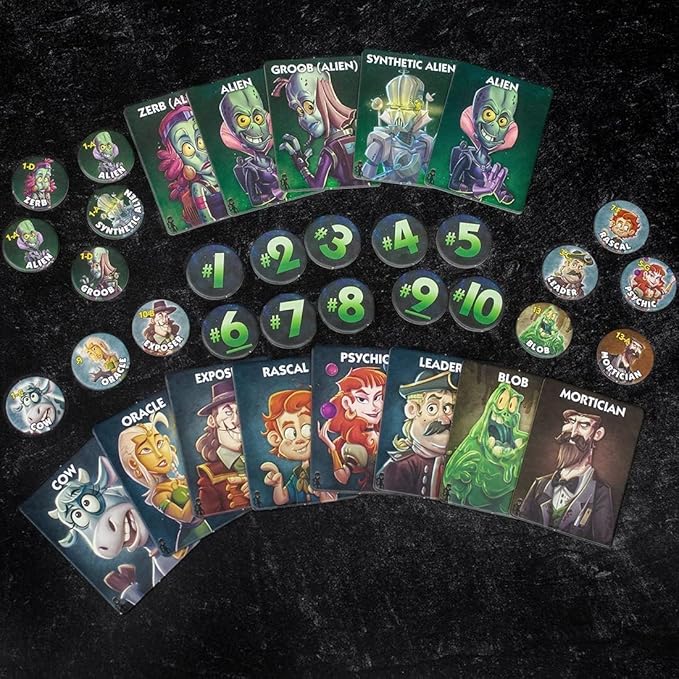 Bezier Games One Night Ultimate Alien Fun Party Game for Large Groups Fast-Paced Gameplay Engaging Social Deduction Hidden Roles &amp Bluffing Great Game for Kids &amp Families