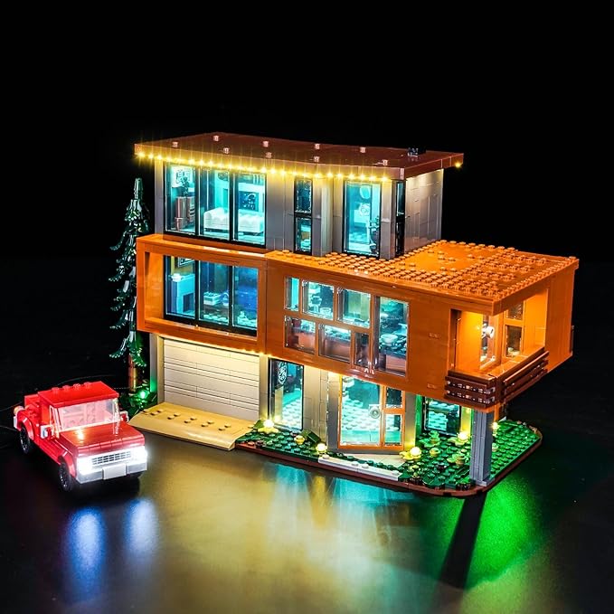 Light kit Compatible with Lego Twilight The Cullen House - No Model Only Light LED Lighting Accessories Compatible with Lego The Twilight Zone. Karen's House 21354 (Standard Version)