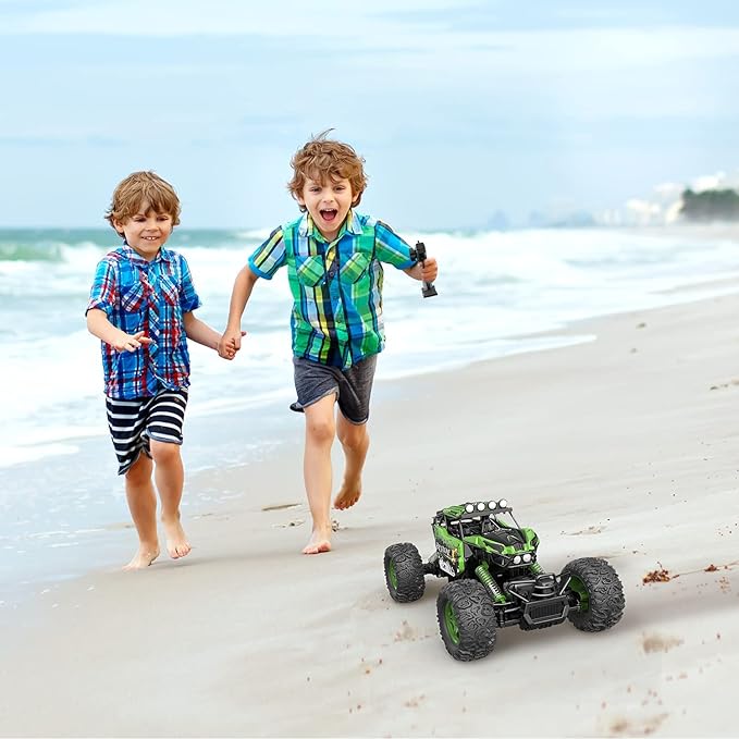CROBOLL 1:12 Large RC Cars for Boys with Upgraded Lifting Function 2.4GHz 4WD Remote Control Car Toy Gifts 20km/h Monster Truck for Kids All Terrain RC Truck for 60Min Play(Green)