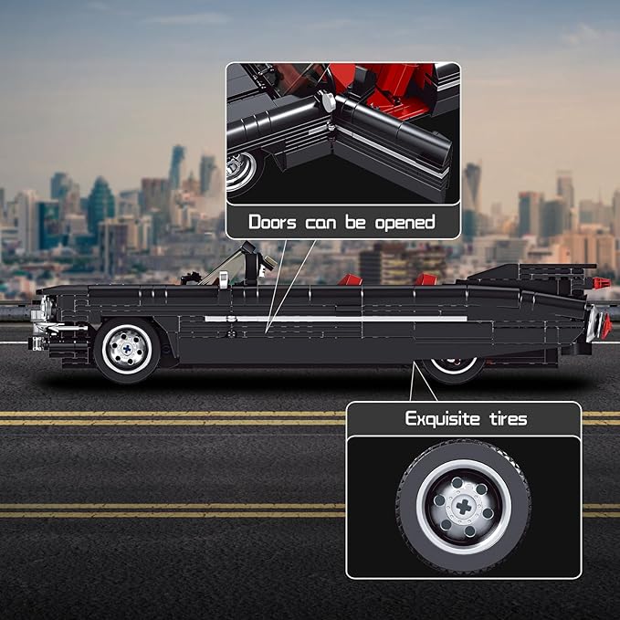 Mould King Sports Car Building Block Kits MOC Classic Car Model Kit Supercar Racing Model Building Sets Authentically Detailed Build and Display Model for Home or Office Décor (1245+ Pieces)