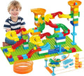 Marble Run Building Blocks for Kids Age 3-8 128 Pcs STEM Building Bricks Set with Toss Ring Game Educational Learning Toys for Toddlers Boys Girls Gifts- Compatible with All Major Brands