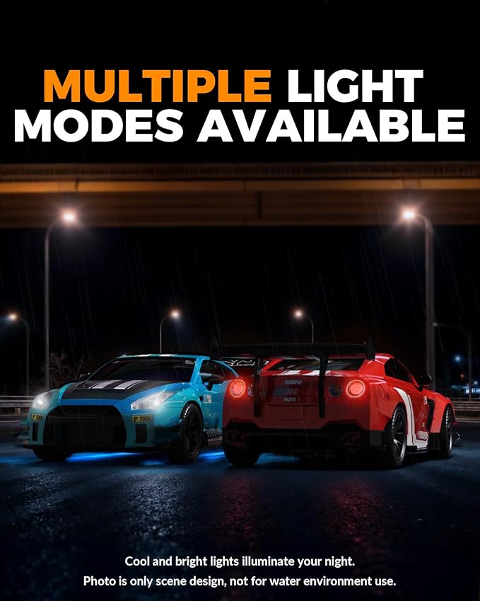 RACENT RC Drift Car 1:20 Scale Remote Control Car with LED Lights 2.4GHz 20KM/H 4WD High Speed RC Vehicle Racing &amp Drifting Tires Two Batteries Toy Idea Gift for Adults Boys Girls and Kids (B
