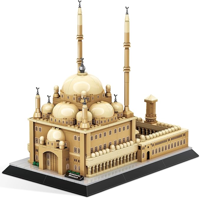 Mosque of Mohammed Ali Cairo Building Set Alabaster Mosque Architecture Model 620 Pcs Islamic Gift for Ramadan &amp Eid Egypt Landmark Collectible for Adults Home Office Decor