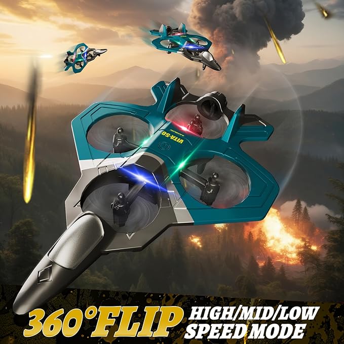 4DRC RC Airplanes Remote Control Airplanes with 3 Batteries Foam RC Planes for Kids Adults Beginners 4-7 8-12 12-16 Remote Control Helicopter Fighter Jet Drones for Kids Adults 360° Flip