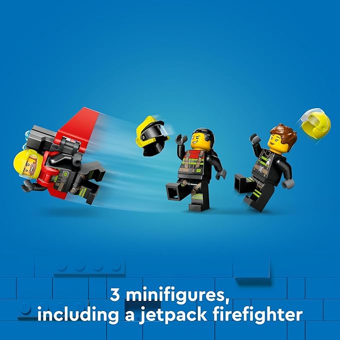 LEGO City Fire Rescue Plane Toy - Building Toy for Boys &amp Girls Ages 6+ - Gift for Easter Baskets - Pretend Playset for Kids - W/Working Drop Doors - 60413