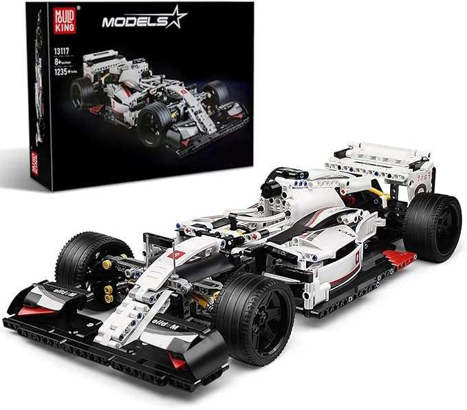 Mould King 13117 Technik Sports Car Model Racing Car Building Blocks Kit 1235 Pcs Collectible Set for Adults Display Model for Home or Office Décor(Static Version)