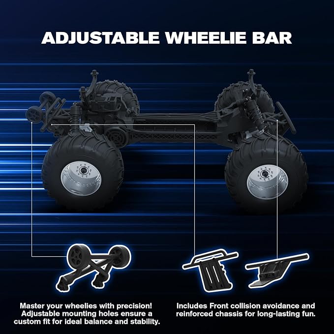FMS 1/10 RC Truck Ford F100 – 2WD Monster Truck with Licensed Body 550 Brushed Motor Oil Shocks Independent Suspension – All-Terrain RC Crawler High Speed Off-Road RC Car for gift (HIGH ROLLER RS)