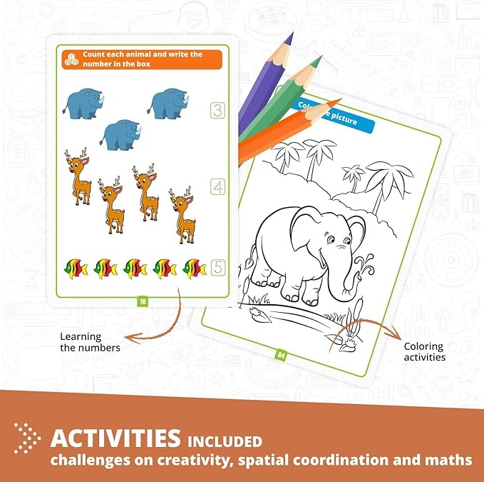 Engino STEAM Labs Learning About Wild Animals Construction Toys for Ages 3+ Building Blocks STEM Kit for Girls &amp Boys Preschool Educational Toys (5 Models)