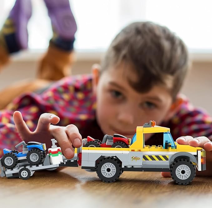 City Race Buggy Transporter Building Set324 PCS 3 in 1 City Service Truck Cars Building Blocks KitSTEM Vehicles ToysConstruction Playset Birthday Xmas Gifts for Kids Boys 6 7 8 9 10-Year-Old