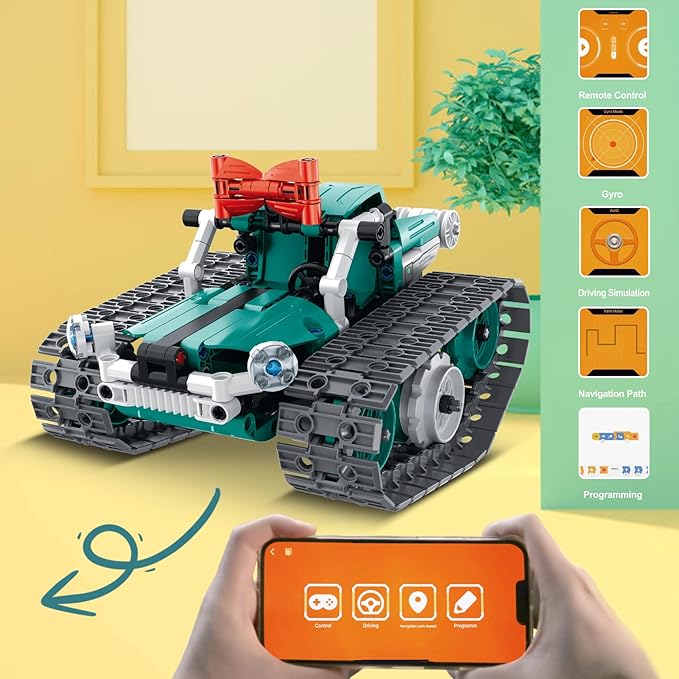 APP/Remote Control STEM Building Kits for Kids Ages 8-12 - 3 in 1 RC Robot Car Toys 440 Pcs Educational Science Projects Gift Ideas for Boys Girls