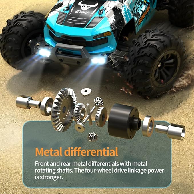 X-Verse SG116 MAX 1/16 Brushless RC Cars for Adults Fast 50 mph RC Trucks 4X4 Offroad Waterproof 4WD High Speed Drift RC Car All Terrain RC Truggy (3 Battery)