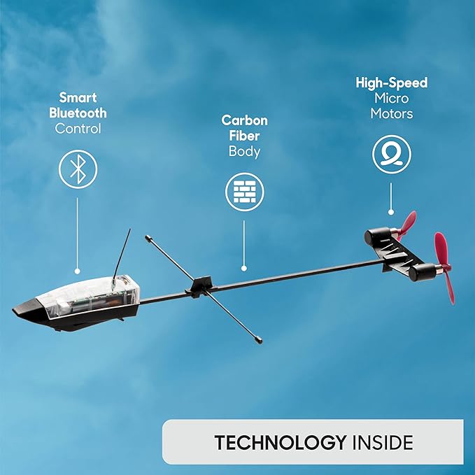 POWERUP 4.0 The Next-Generation Smartphone Controlled Paper Airplane Kit RC Controlled. Easy to Fly with Autopilot &amp Gyro Stabilizer. for Hobbyists Pilots Tinkerers.