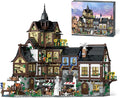 Medieval Town Center Building Set for Adult Architecture Viking Village Town Center Building Block House Collection Toy Creative Present for Adults and Teen(3867PCS)