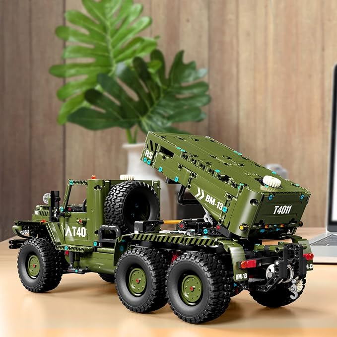 JMBricklayer Rocket Artillery Building Set Adults WW2 Military Tank Model Toy Construction Set Army Vehicle Collectible Home Display Gifts for Boys Teens Adults 61507