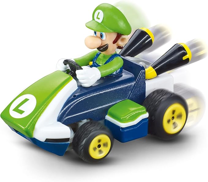 Carrera RC Mario Kart Mini RC Luigi for Children and Adults Boys &amp Girls Unique Original Licence Instant Driving Fun with Ready to Run Green