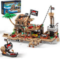 RiceBlock Pirate Town House Building Sets Pirate Wharf Supply Center Building Blocks Toys for Kids 943 Pieces