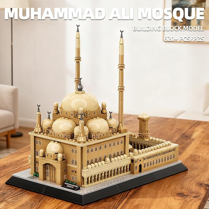 Egypt Mohammed Ali Mosque Building Blocks Cairo Landmark Architecture Model for Adults and Kids Creative Construction Set for Collectors &amp History Lovers
