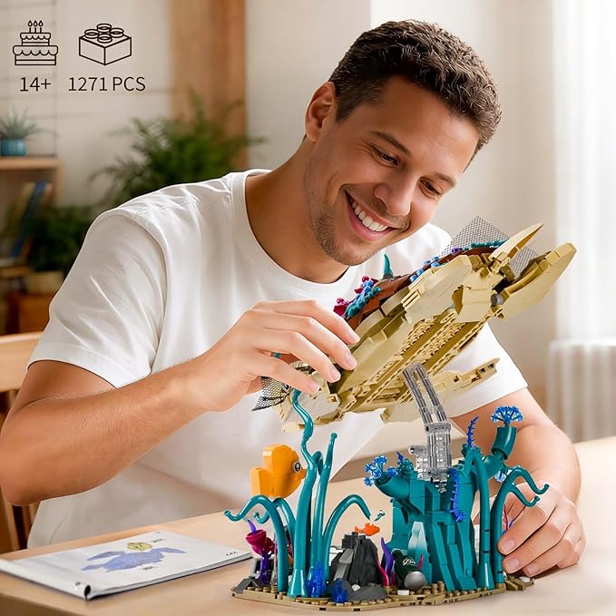 Sea Turtle Building Sets for AdultOcean Animal Building Blocks Collection Toy for Home or Office DecorIdea Gift for Adult(1271PCS)