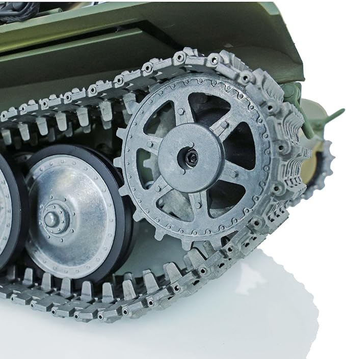 Heng Long Panther G RC Tank 1/16 7.0 Customized RTR 3879 with Smoking Metal Tracks Wheels Barrel Recoil 360 Rotating Turret Infrared Combat BB Shooting Airsoft