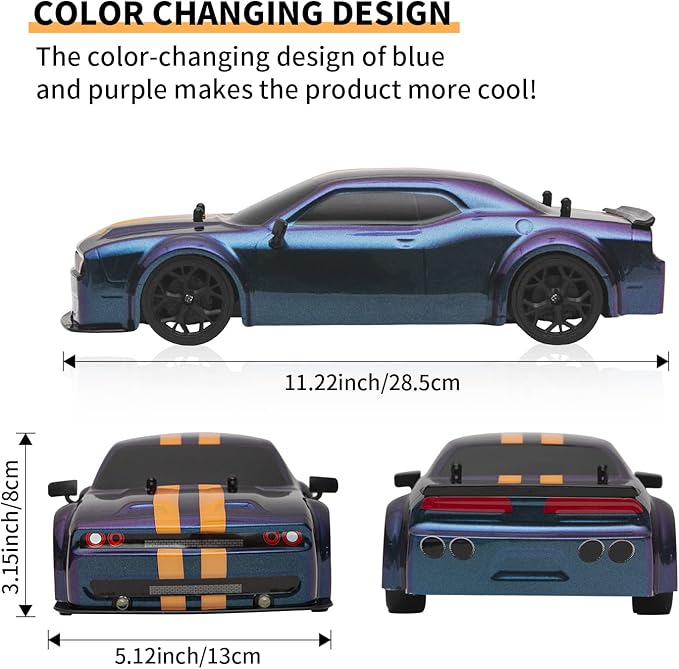 RC Drift Car 1:14 Remote Control Car 4WD Drift RC Cars Vehicle 28km/h High Speed Racing RC Drifting Car Gifts Toy for Boys Kids