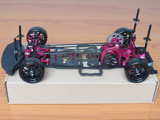 1/10 Alloy &amp Carbon RWD Drift Racing Car Frame Body Kit for Sakura D4