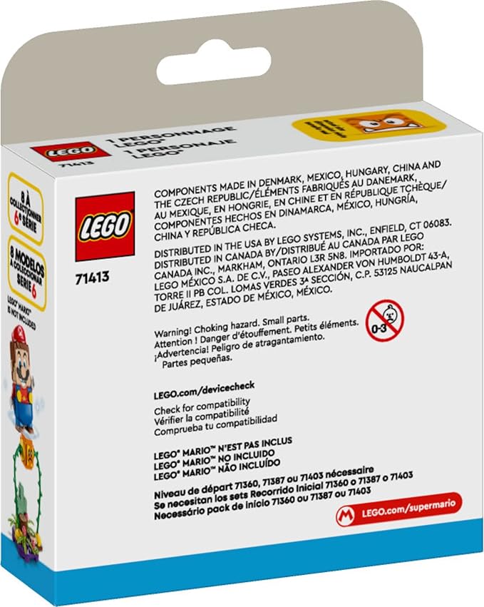 LEGO Super Mario Character Packs – Series 6 71413 Collectible Mystery Toy Figures for Kids Combine with Starter Course Playset for Extra Play