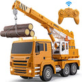 13 Channel RC Crane Truck 2.4G Remote Control Crane Toy Construction Vehicles with Lights Sounds Hook Up and Down 1:18 Large RC Truck Car for Kids Boys 16.5