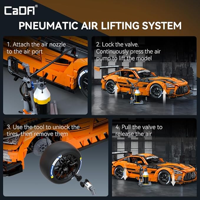 CaDA Master C64008W Mercedes-AMG GT3 Building Set1:8 Scale – 5466 PCS Officially Licensed Supercar Model Large Race Car Building Blocks Kit for Adults &amp Teens