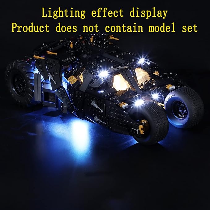 LED Light Kit Compatible with Lego Batman Batmobile Tumbler - Lighting Set for 76240 Building Model (Model Set Not Included)