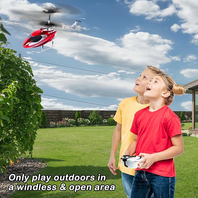 VATOS RC Helicopter for Boys 2.4G Remote Control Helicopter with LED Light for Kids 12+ Years Old Fixed Height One-Key Take-Off Indoor RC Planes Ideal Festival Gifts for Boys Adults