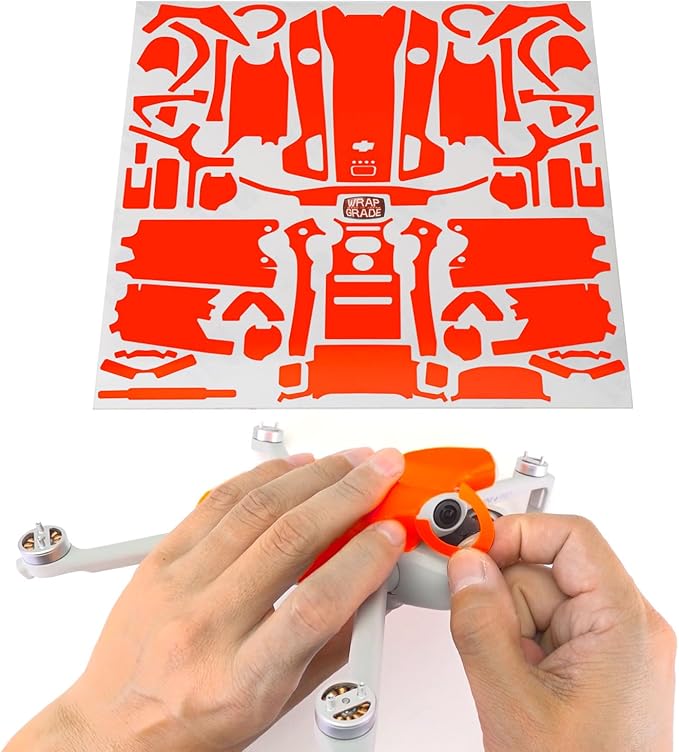 WRAPGRADE Skin Stickers Compatible with DJI Mini 4 Pro | Full Wrap (Neon Green)