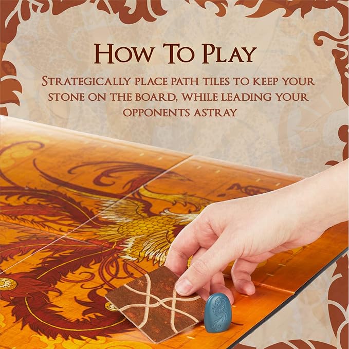 Calliope Tsuro - The Game of The Path - A Family Strategy Board Game For Adults and Kids 2-8 Players Ages 8 &amp Up