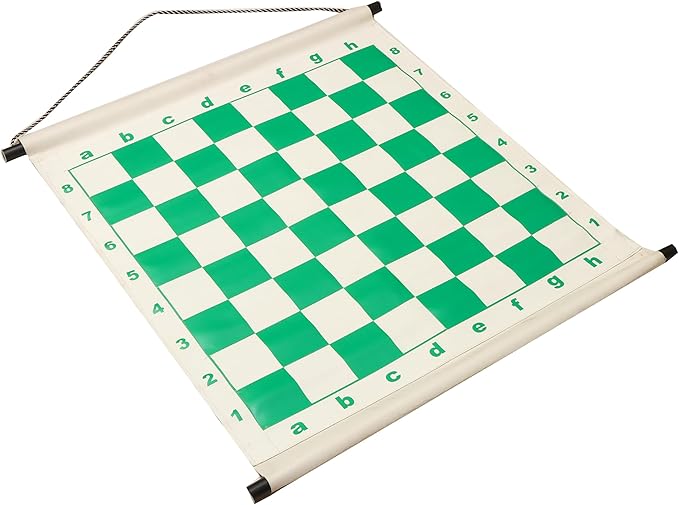 KNK Magnetic Roll-Up Chess Demo Board 27 with Pieces Wall Hanging