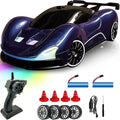 1:20 Scale Remote Control Drift Car 4WD 2.4GHz Racing Sport Toy RC Car with LED Lights Racing and Drift Wheels (Blue)