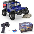 Cheerwing 1:18 Rock Crawler 2.4Ghz Car 4WD Off Road RC Monster Truck with Two-Speed Gearbox Hobby RC Car for Adults (Blue)
