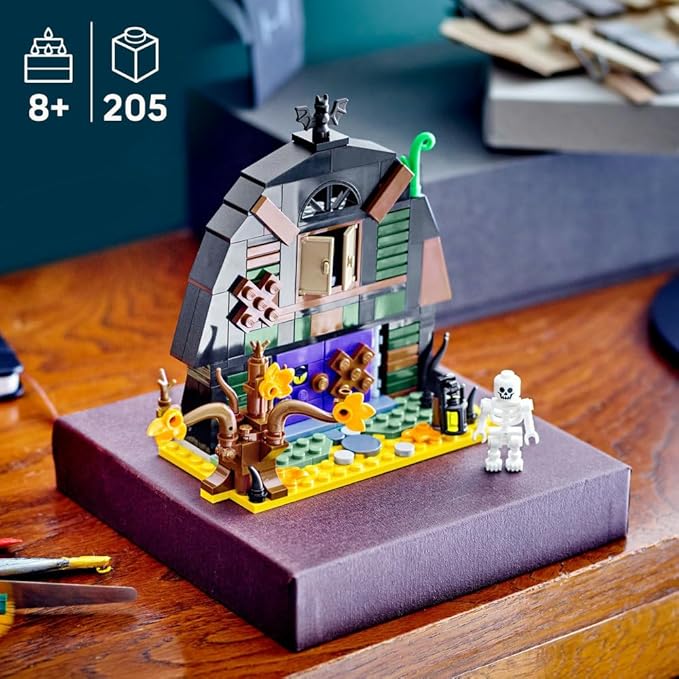 LEGO Halloween Barn Skeleton Building Toy with Minifigure Set for Ages 8+ 40721