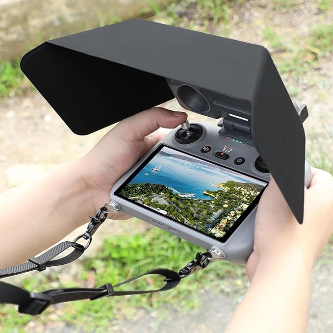 FPVtosky RC 2 Sun Hood Shade with Lanyard for DJI Mini 5 Pro/Mini 4 Pro/Flip/Air 3 Accessories RC2 Controller Screen Protector Joystick Cover [ONLY for RC 2 Controller]